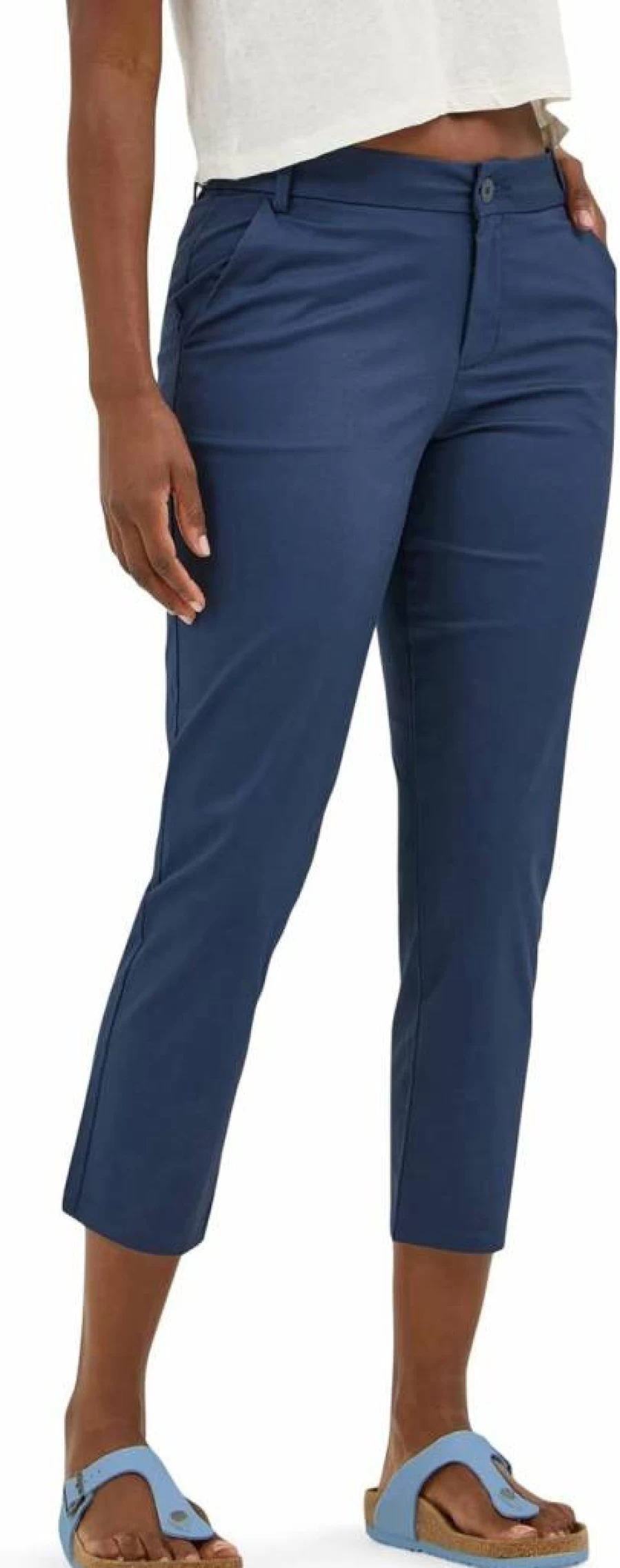 Lee Women's Wrinkle-Free 23" Capri Pants - Comfort Stretch Ankle Pants for Women