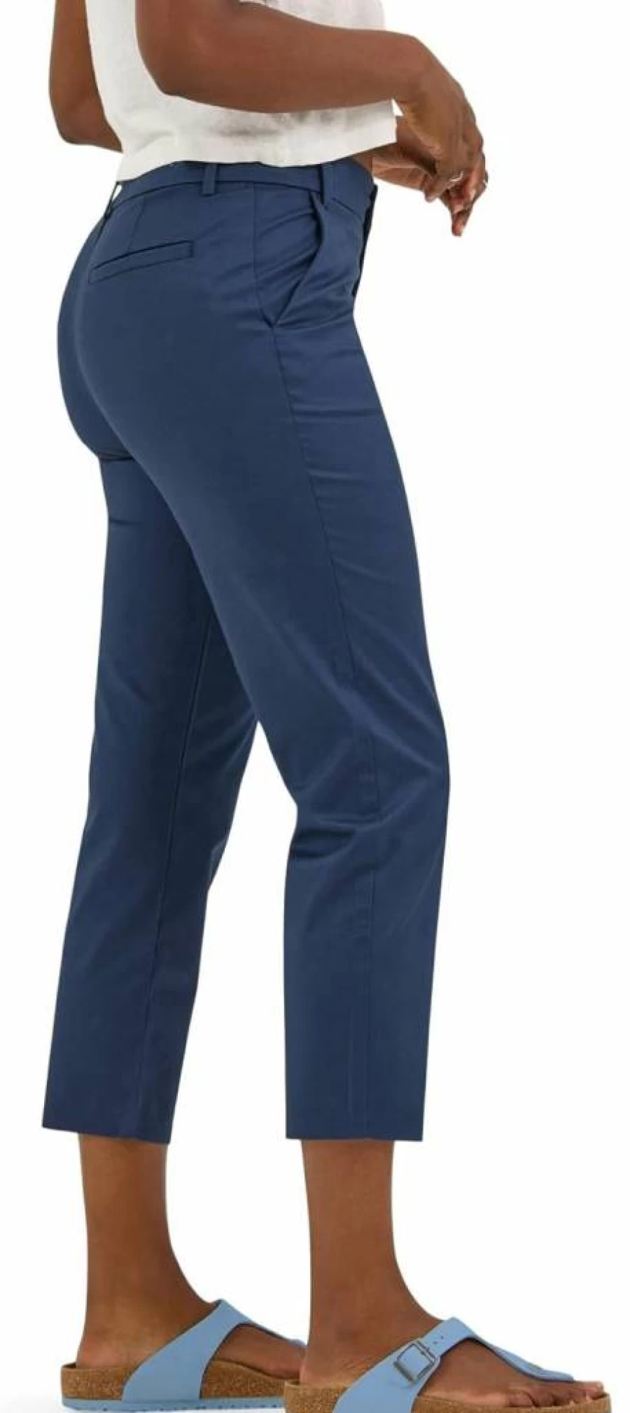 Lee Women's Wrinkle-Free 23" Capri Pants - Comfort Stretch Ankle Pants for Women