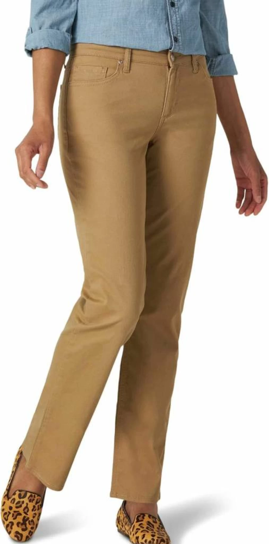 Lee Women's Relaxed Fit Straight Leg Jeans - Comfortable & Stylish Denim Pants for Everyday Wear