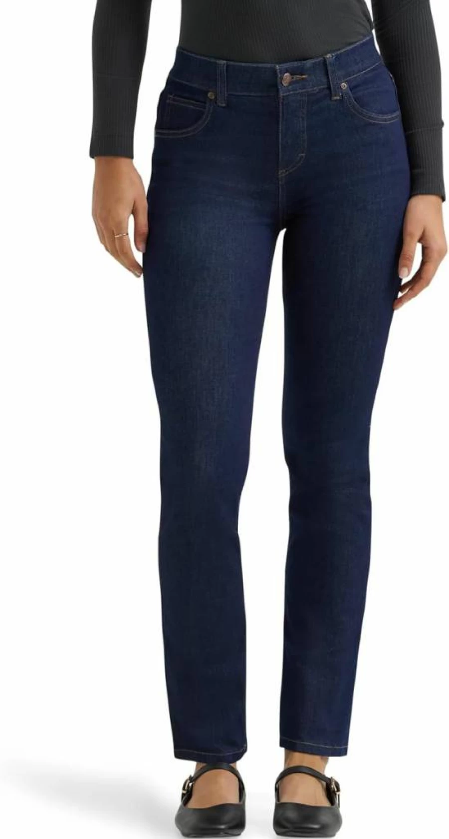 Lee Women's Ultra Lux Comfort Flex Motion Slim Straight Jeans - Ever Fit Stretch Denim Pants
