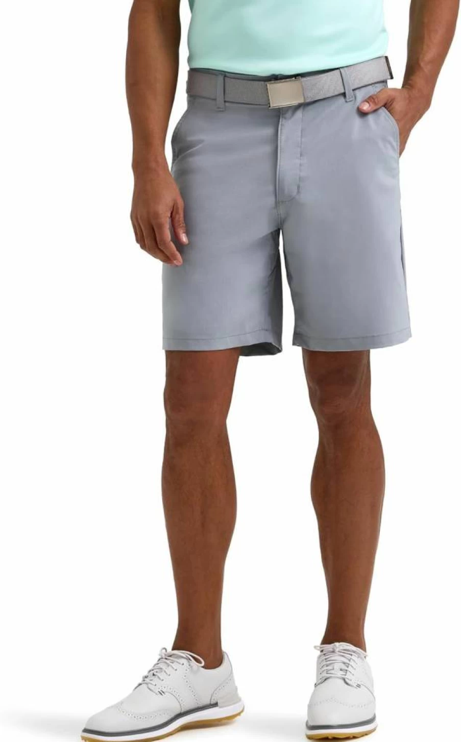Lee Men's Classic Fit Synthetic Flat Front Golf Chino Shorts for Comfort & Style
