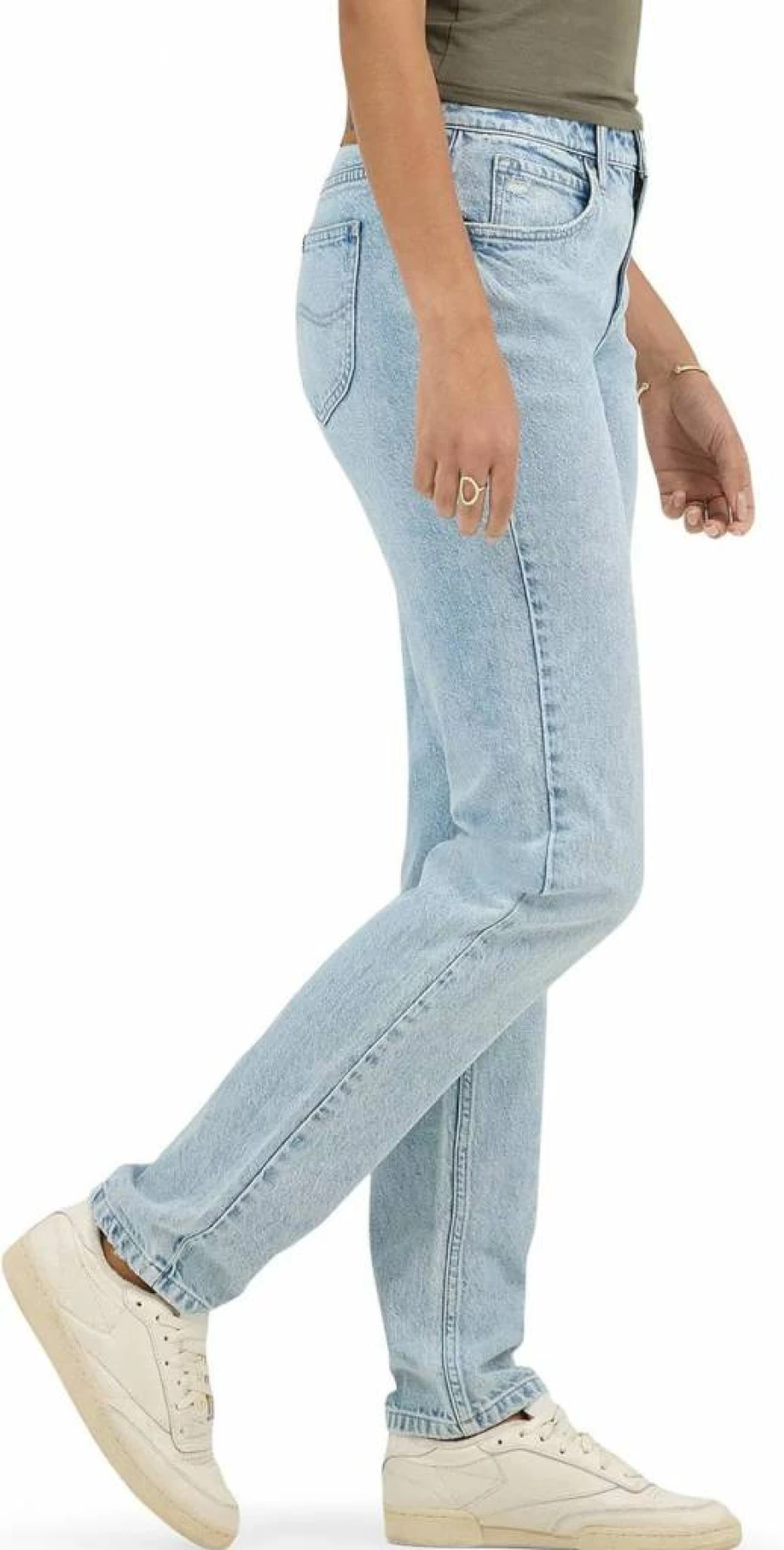 Lee Women's Vintage 90's High-Waisted Straight Leg Jeans - Classic Retro Denim Pants