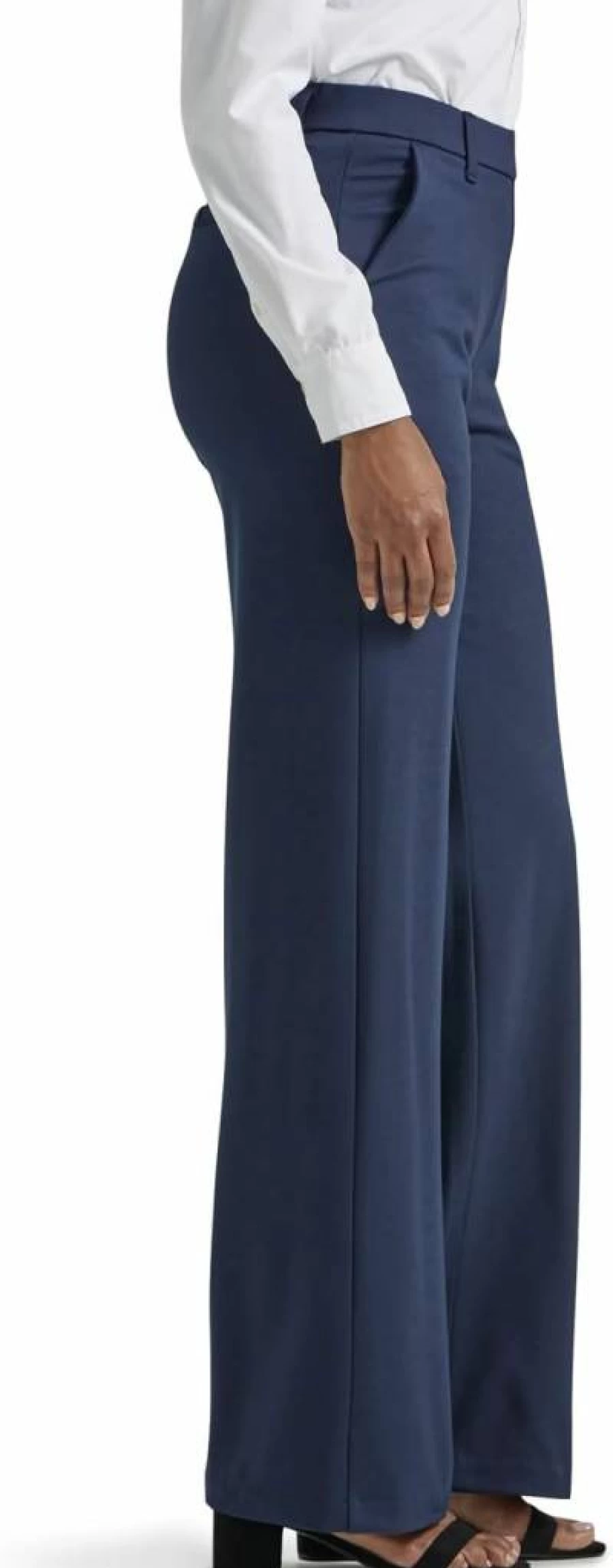 Lee Women's Ultra Lux Comfort Wide Leg Pants - Soft Stretch Any Wear Casual Trousers