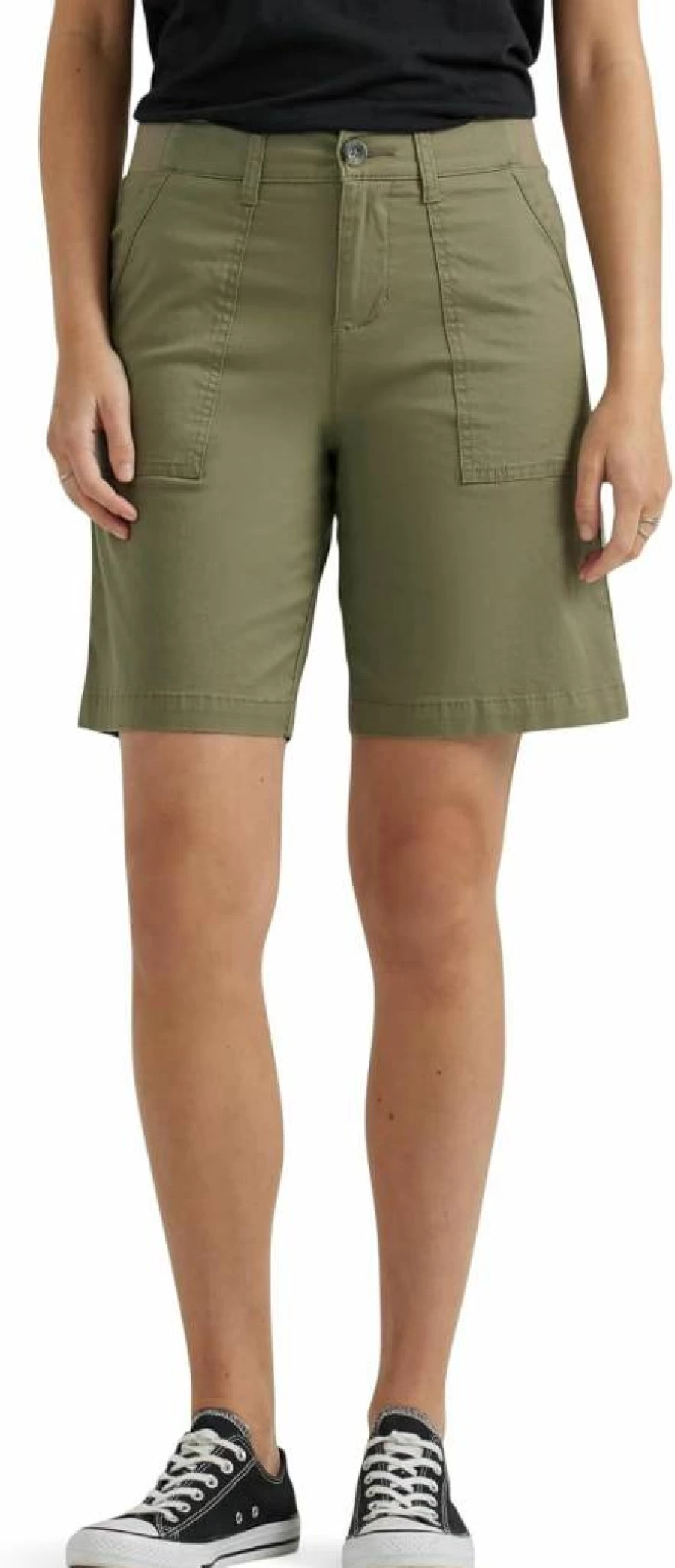 Lee Women's Flex-To-Go Utility Bermuda Shorts - Ultra Lux Comfort Stretch Denim