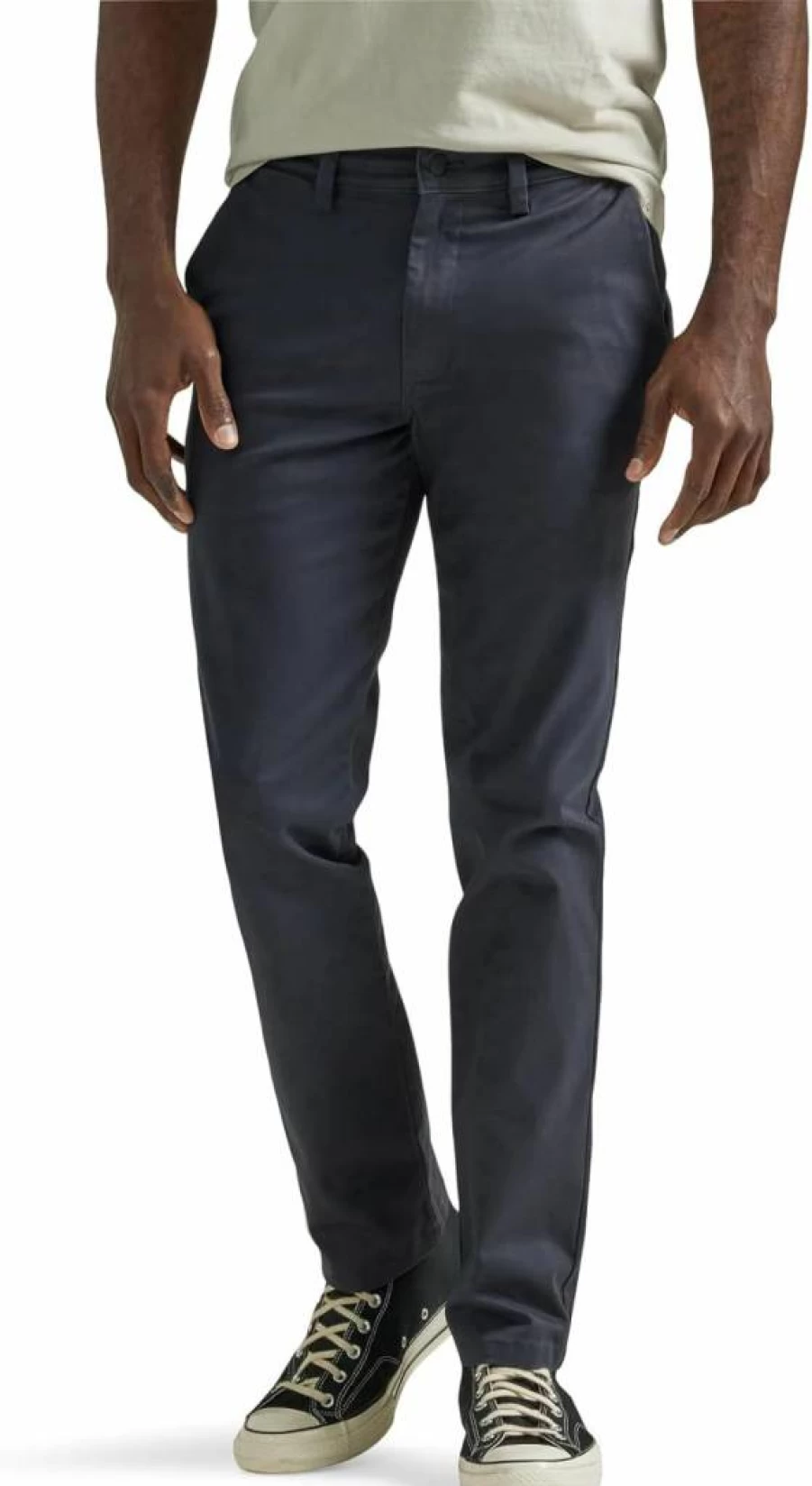 Lee Men's Slim Straight Fit Flat Front Chino Pants for Casual Wear