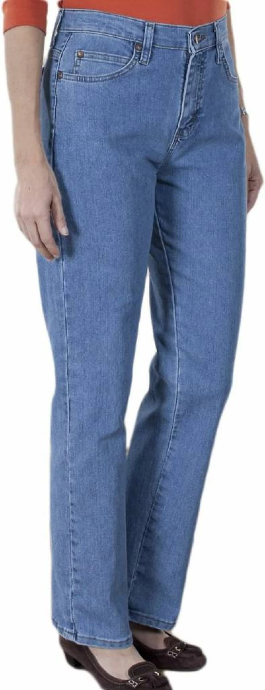 Lee Women's Relaxed Fit Straight-Leg Jeans - Comfortable & Stylish Denim Pants for Everyday Wear