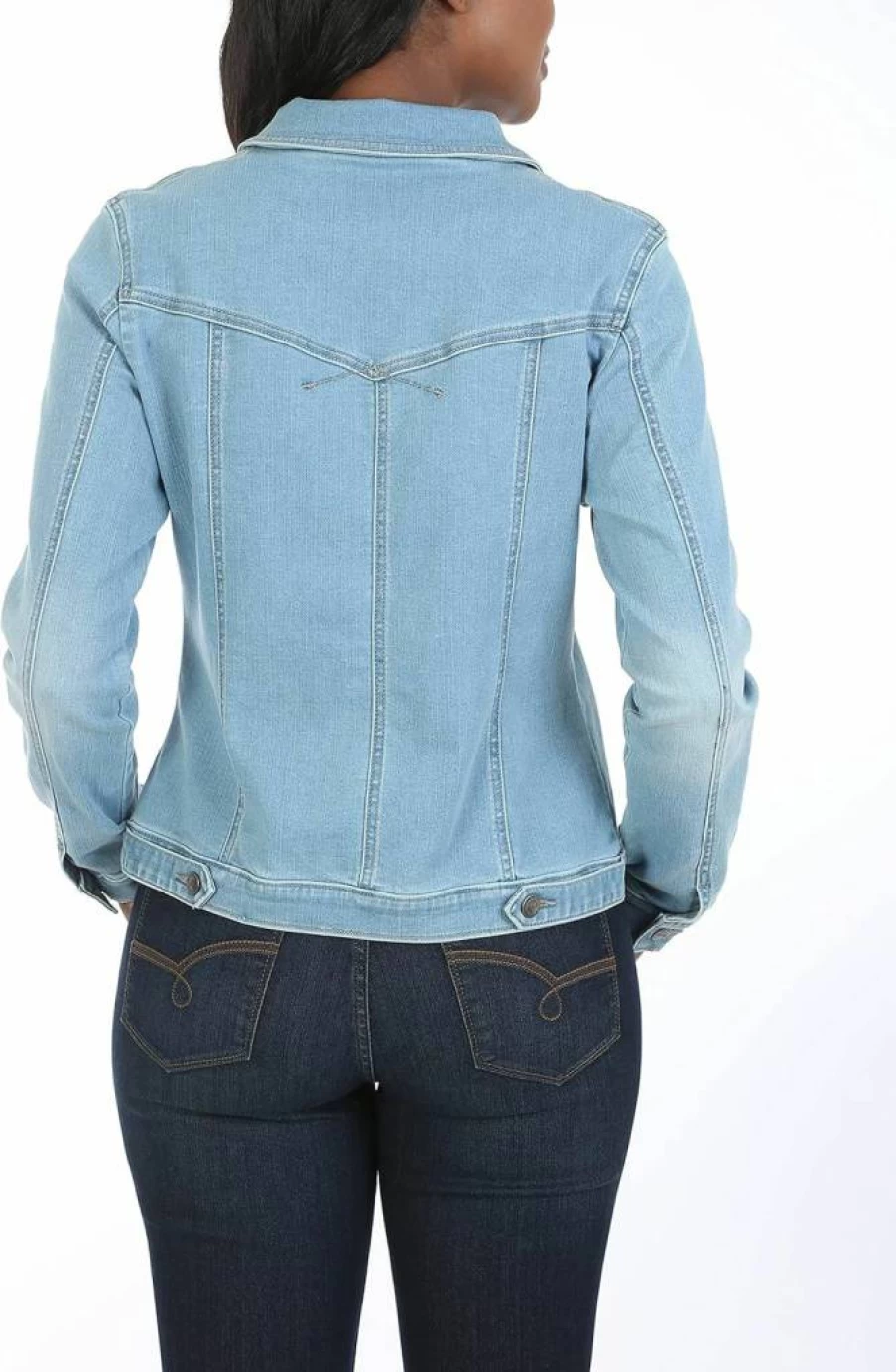 Riders by Lee Indigo Women's Denim Jacket - Vintage Washed Blue Denim Jacket for Women