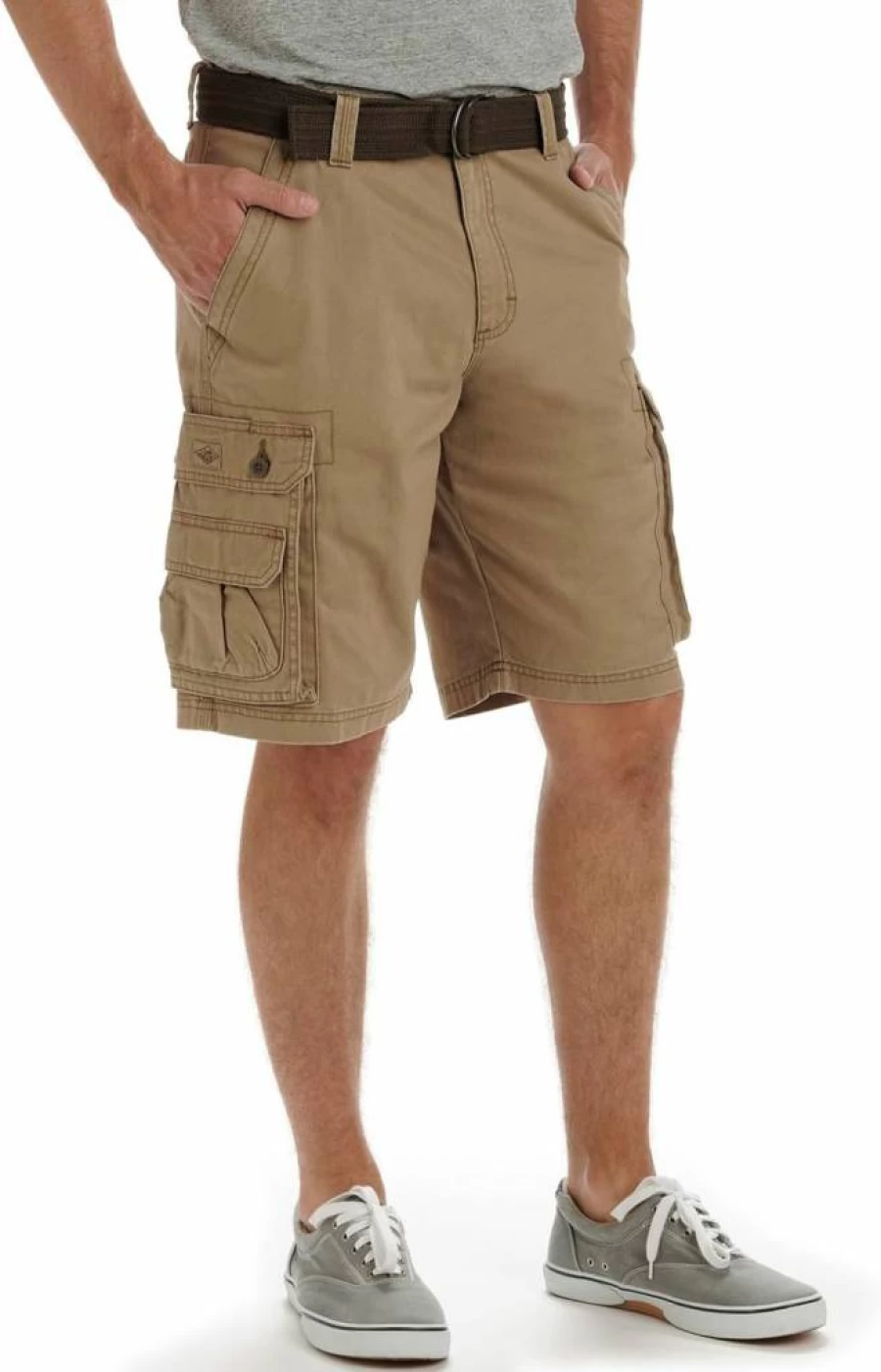 Lee Men's Big & Tall Wyoming Cargo Shorts with Belt, Durable & Comfortable Work Shorts