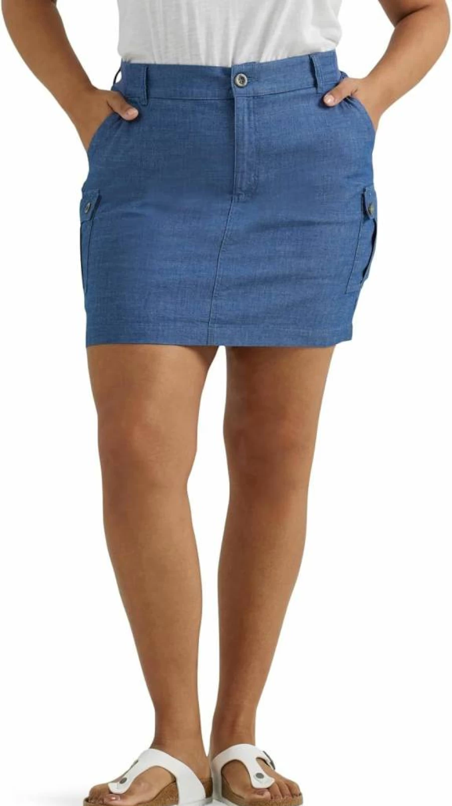 Lee Women's Plus Size Cargo Skort with Flex Comfort - Ultra Lux Stretch & Style
