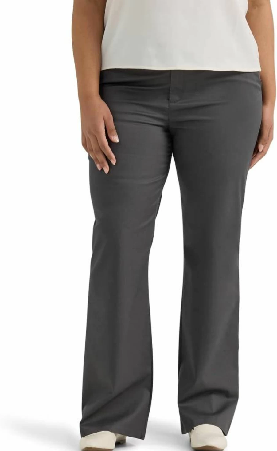 Lee Women's Plus Size Bootcut Pants - Mid Rise Wrinkle-Free Comfort Fit Denim Trousers