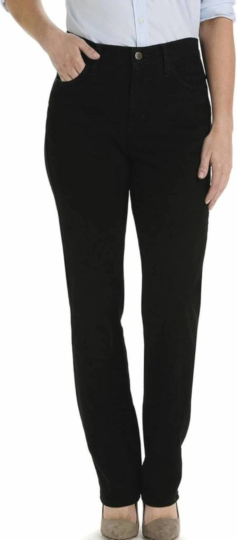 Lee Women's Relaxed Fit Straight Leg Jeans - Comfortable & Stylish Denim Pants for Everyday Wear