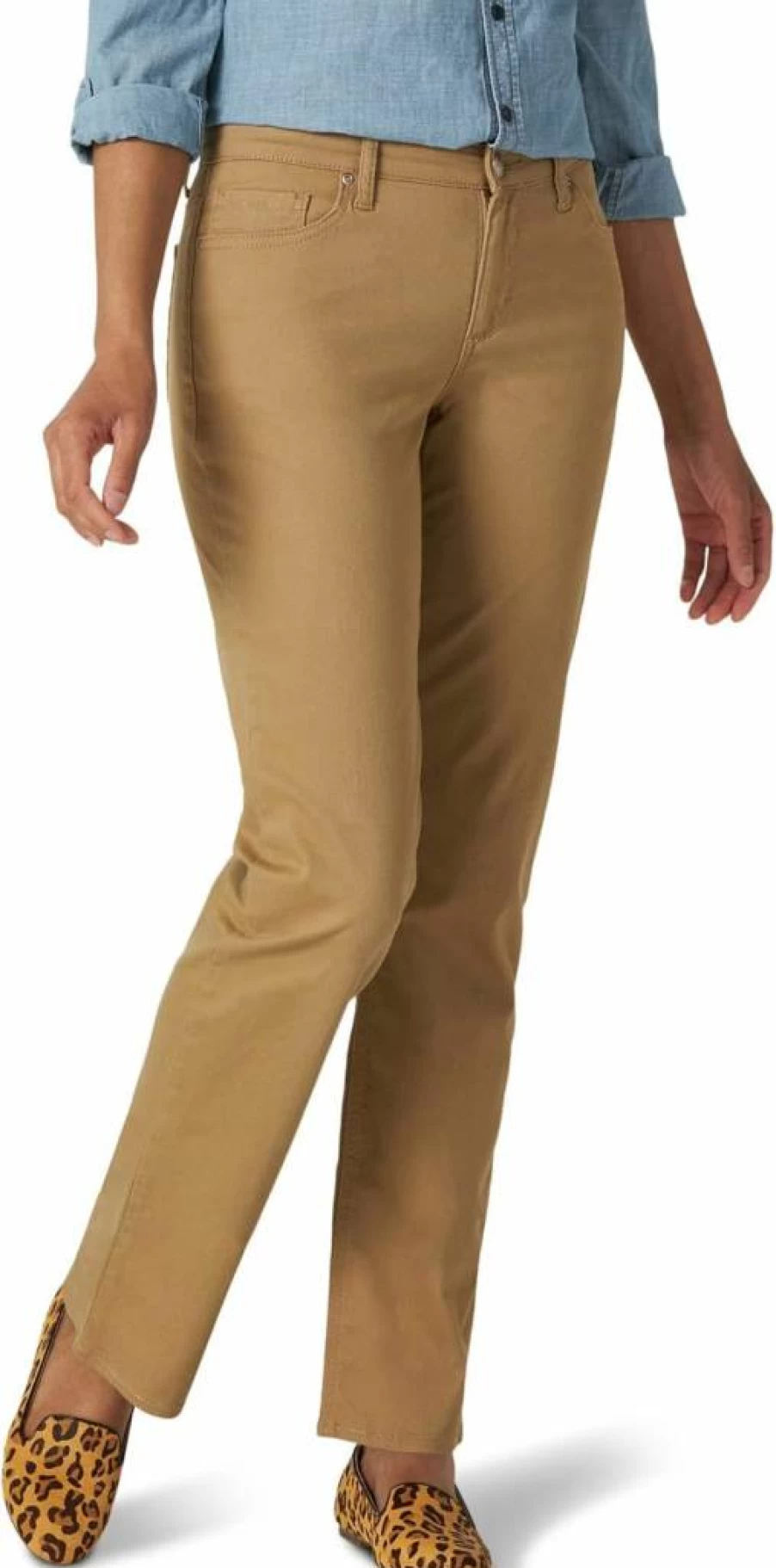 Lee Women's Relaxed Fit Straight Leg Jeans - Comfortable & Stylish Denim Pants for Everyday Wear