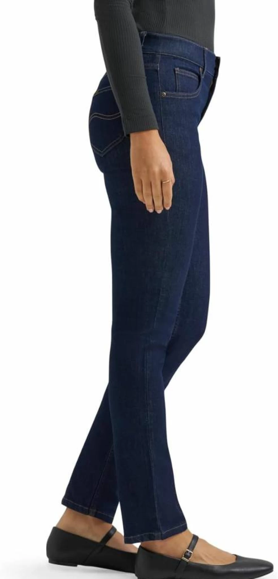 Lee Women's Ultra Lux Comfort Flex Motion Slim Straight Jeans - Ever Fit Stretch Denim Pants