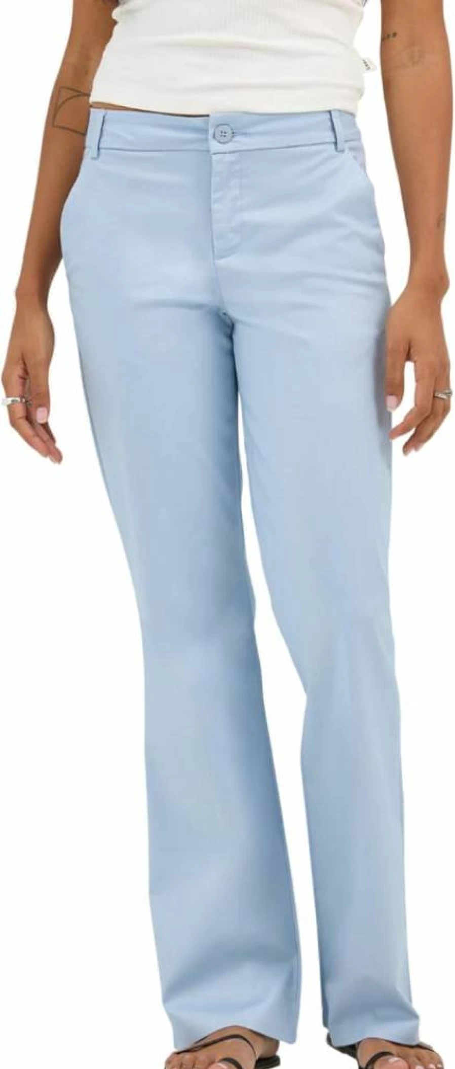Lee Women's Bootcut Pants - Mid Rise Wrinkle-Free Comfort Fit Stretch Denim