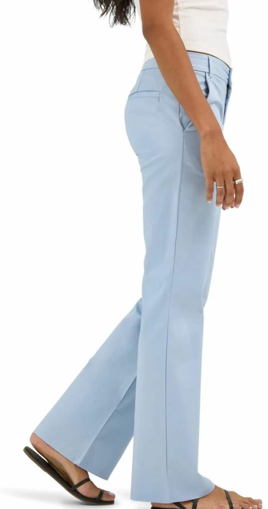 Lee Women's Bootcut Pants - Mid Rise Wrinkle-Free Comfort Fit Stretch Denim