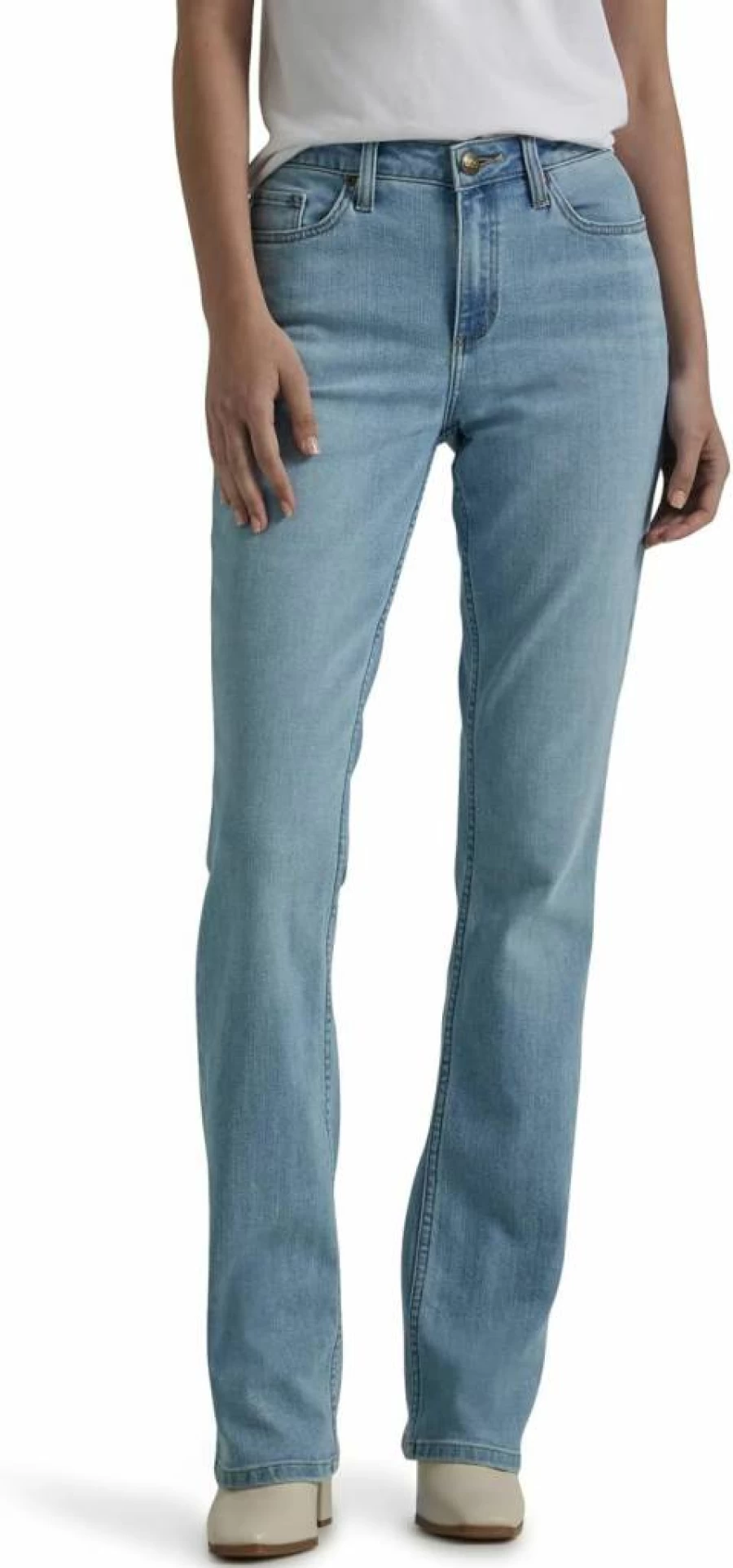 Lee Women's Legendary Bootcut Jeans - Mid Rise Stretch Denim Pants for Comfort & Style