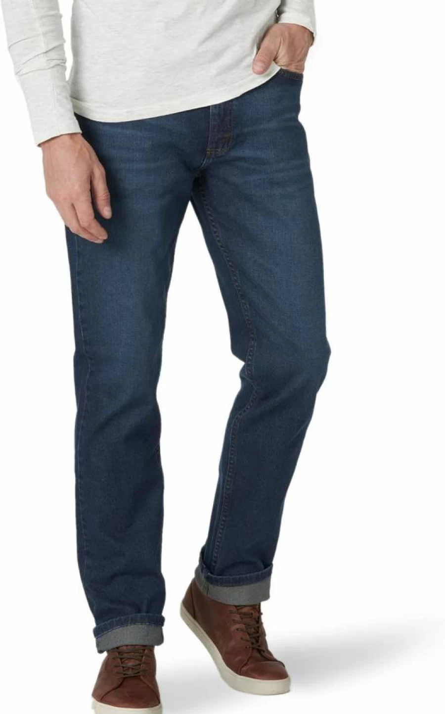 Lee Men's Athletic Tapered Jeans - Legendary Fit Stretch Denim Pants for Men