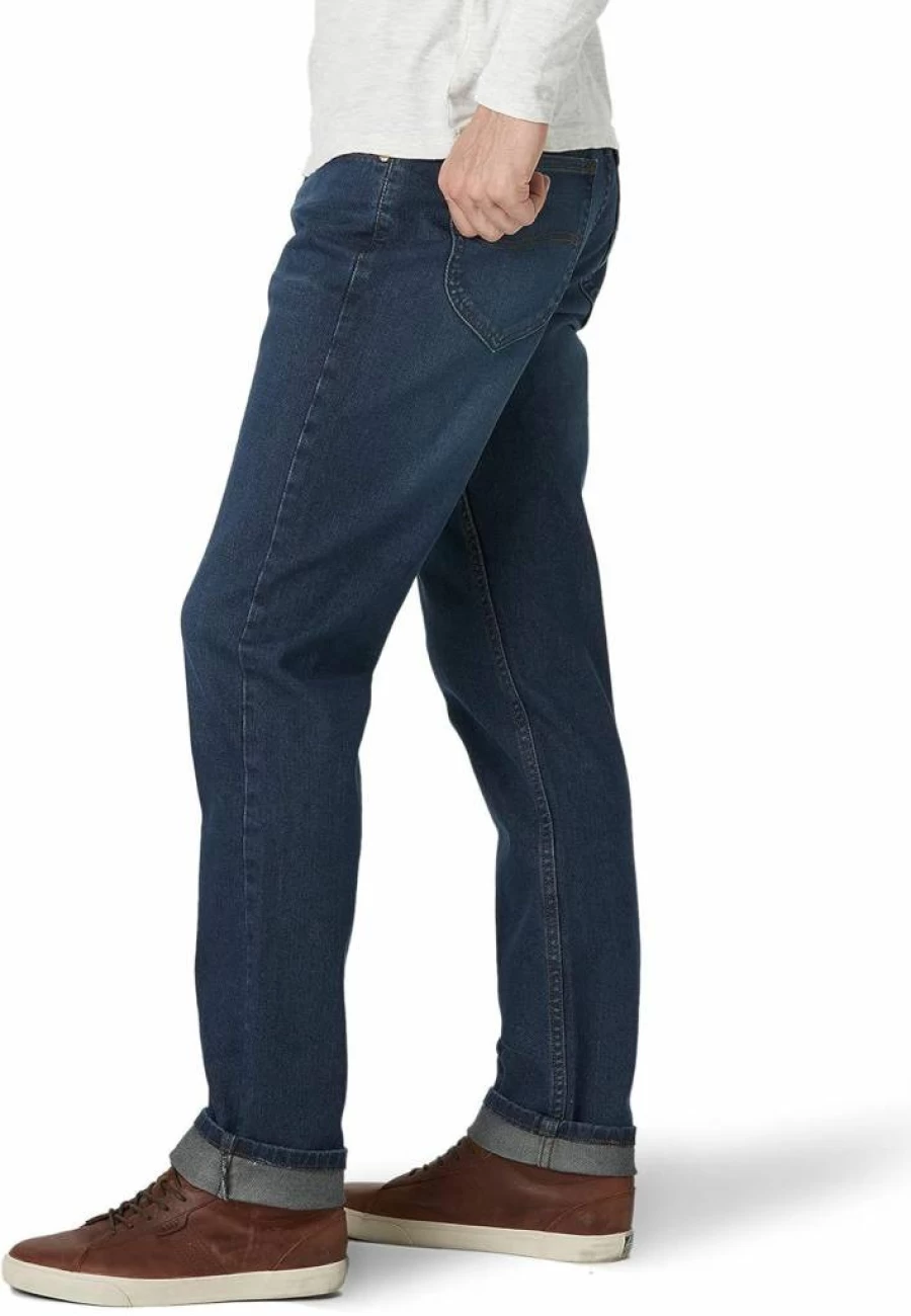 Lee Men's Athletic Tapered Jeans - Legendary Fit Stretch Denim Pants for Men