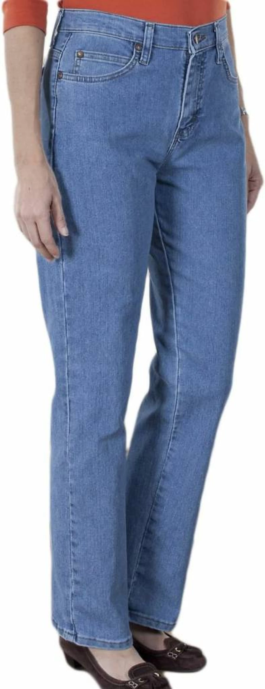 Lee Women's Relaxed Fit Straight-Leg Jeans - Comfortable Classic Denim Pants for Casual Wear