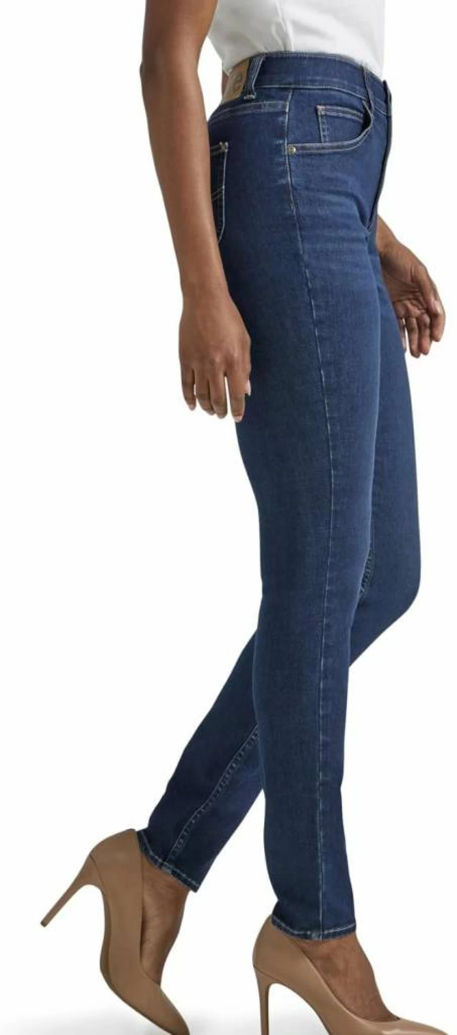 Lee Women's Petite High Rise Skinny Jeans with Flex Motion for Ultra Comfort & Luxury Fit