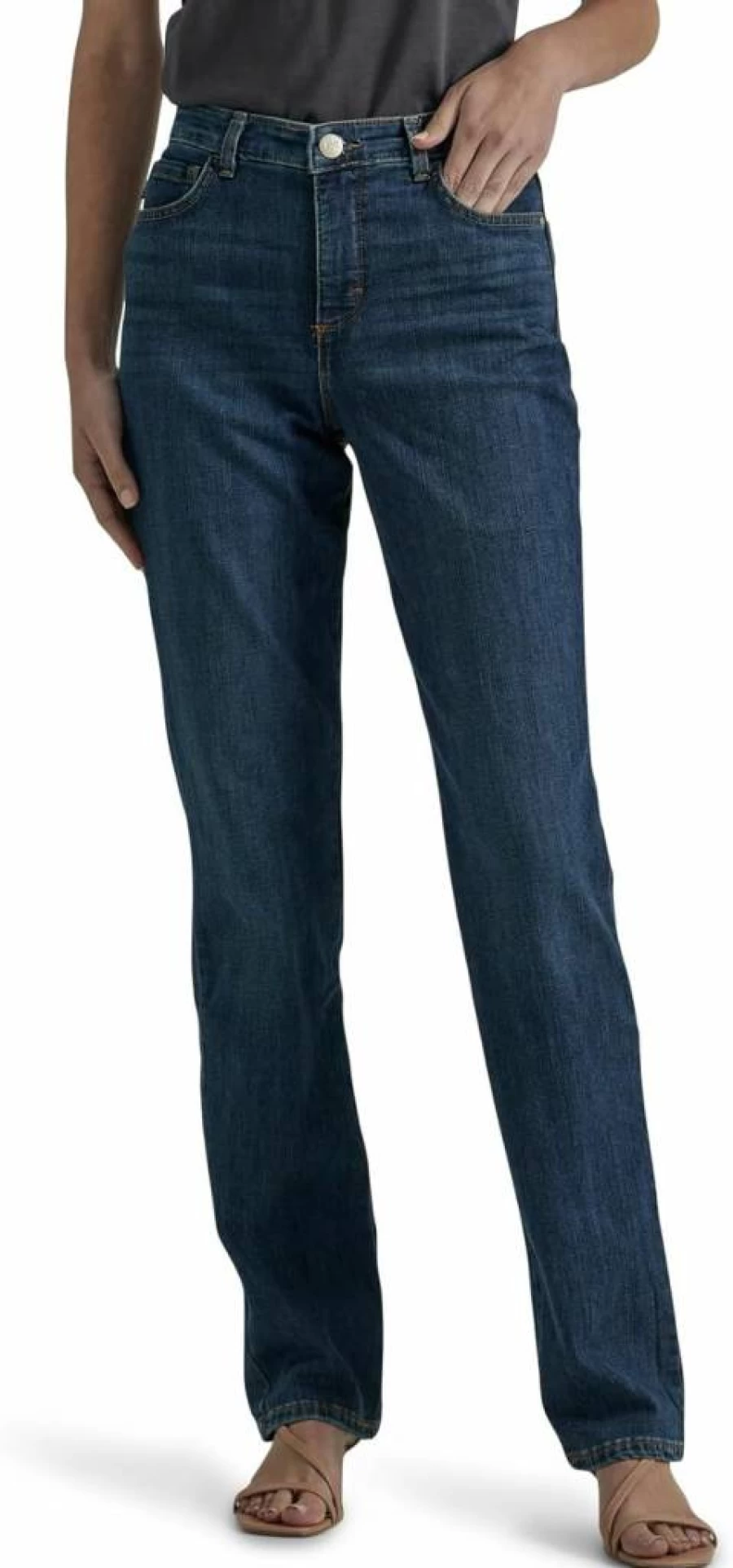 Lee Women's Monroe Straight Leg Jeans - Classic Relaxed Fit for Instant Slimming Look
