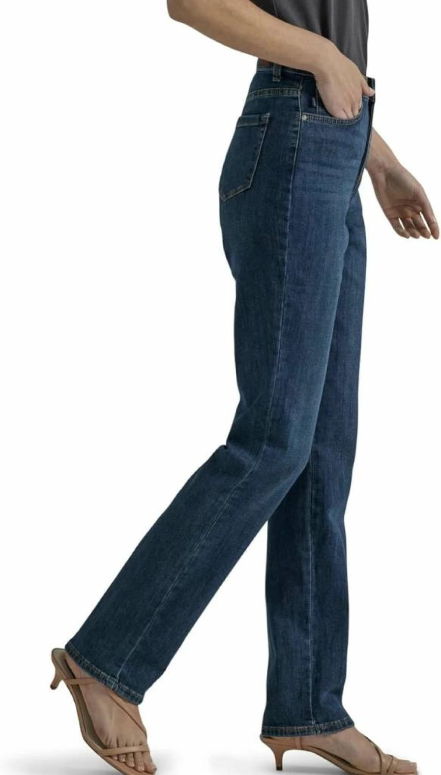 Lee Women's Monroe Straight Leg Jeans - Classic Relaxed Fit for Instant Slimming Look