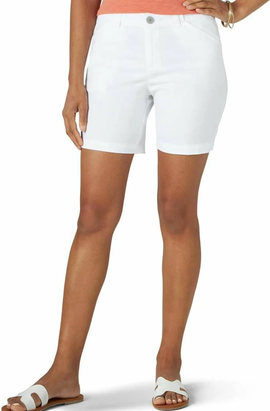 Lee Women's Classic 7" Chino Walking Shorts | Comfort Stretch Casual Summer Shorts
