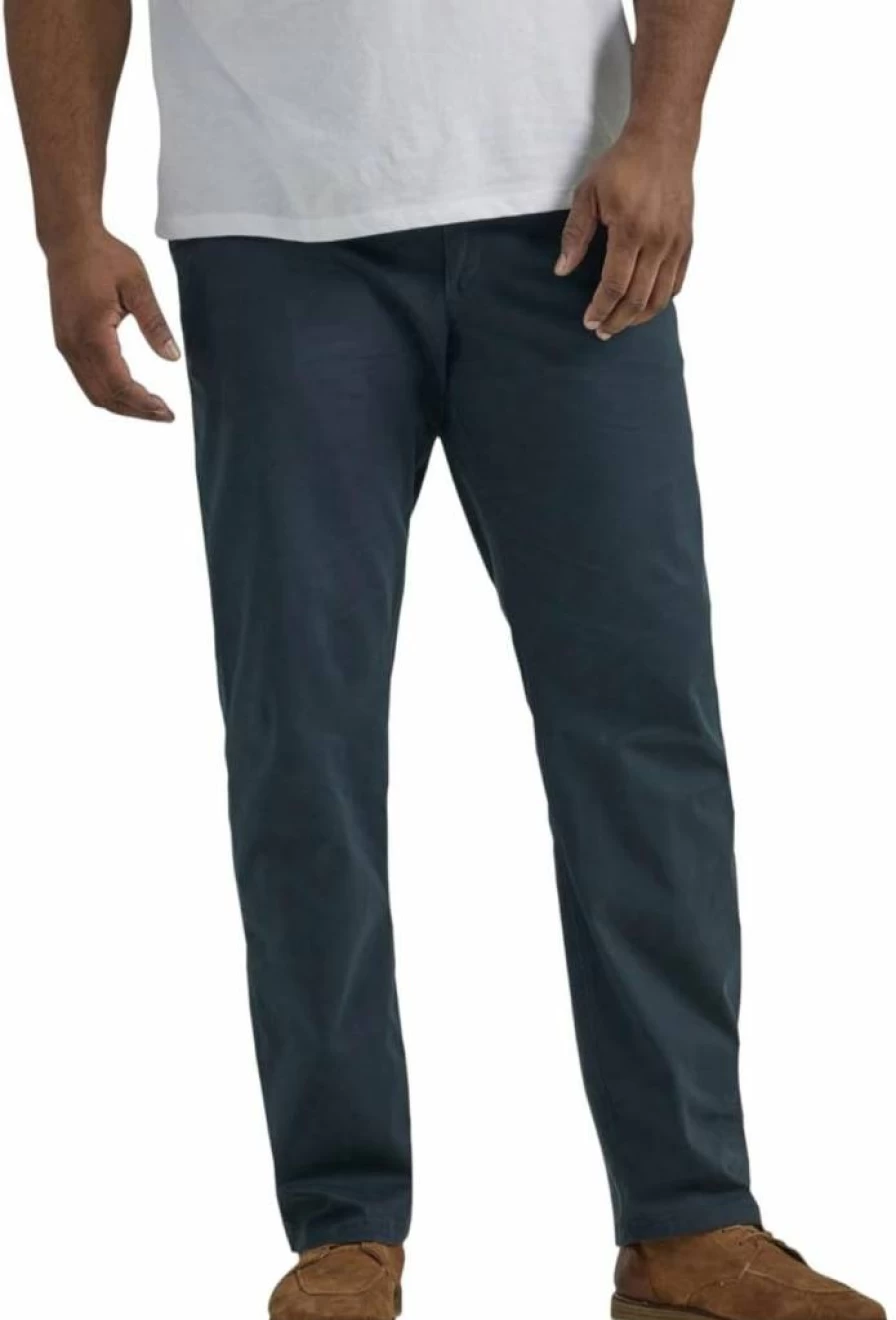 Lee Men's Big & Tall Straight Fit Comfort Stretch Flat Front Pants