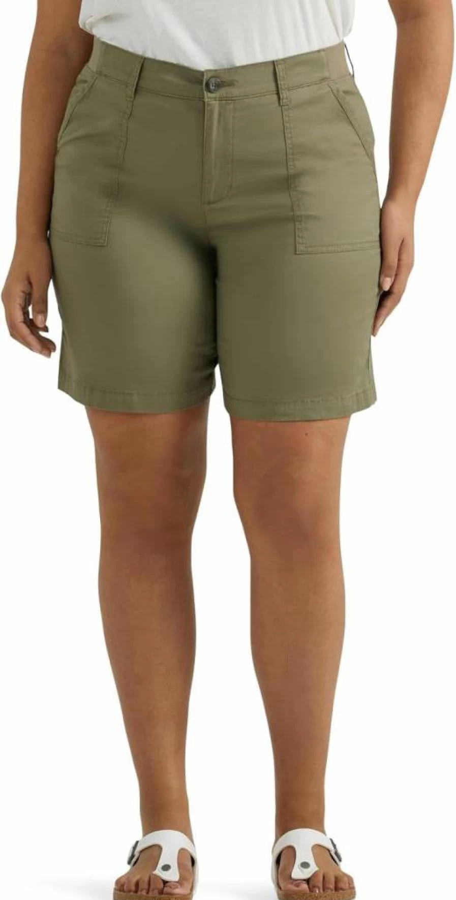 Lee Women's Plus Size Bermuda Shorts - Ultra Lux Comfort & Flex-To-Go Utility for Easy Movement