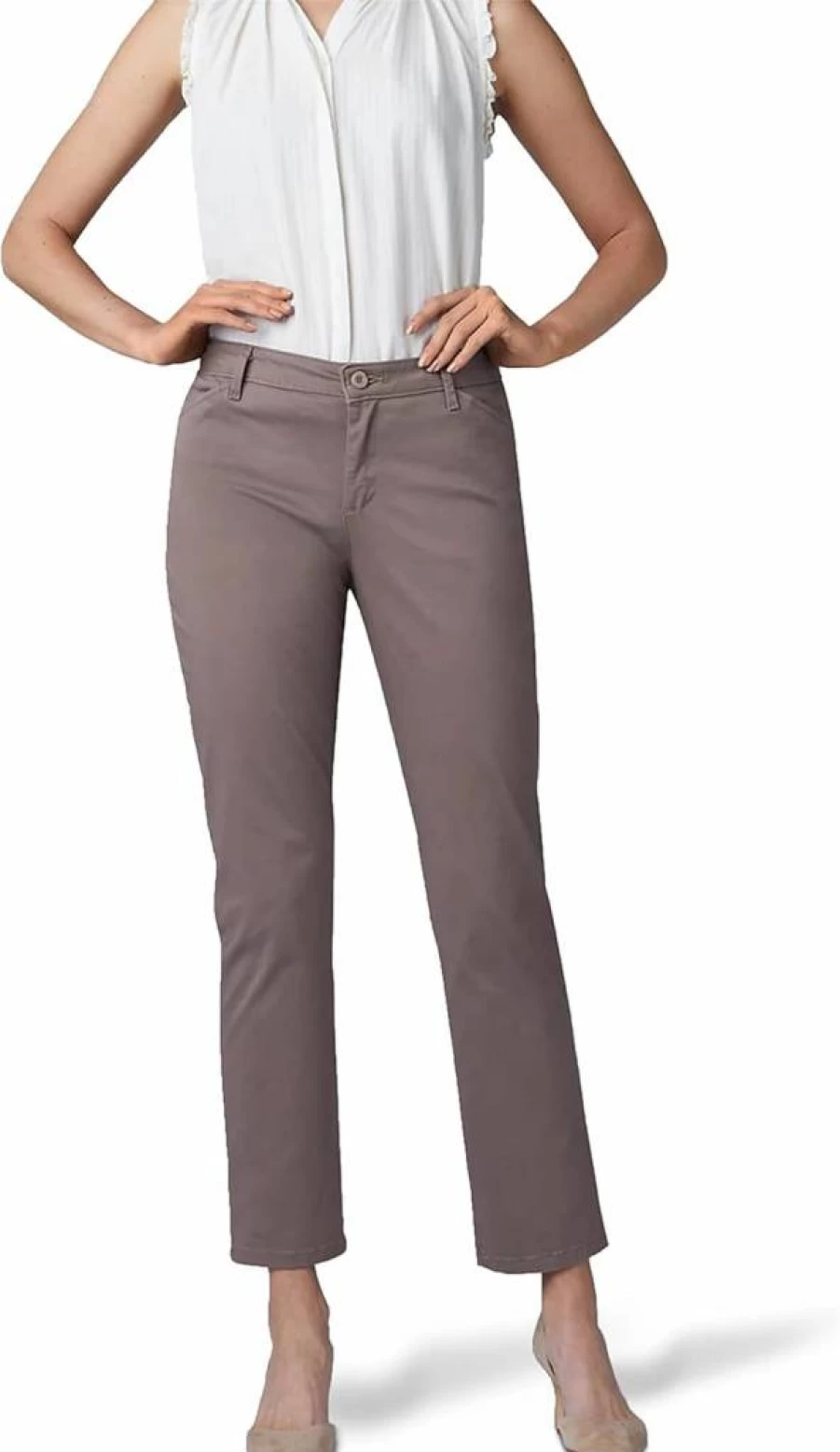 Lee Women's Petite Straight Leg Relaxed Fit Jeans - All Day Comfort Pants
