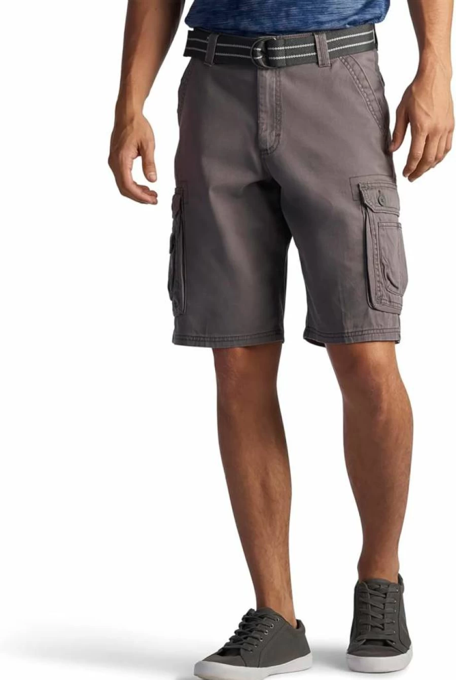 Lee Men's Wyoming Cargo Shorts with Belt - Durable Denim Work Shorts for Men