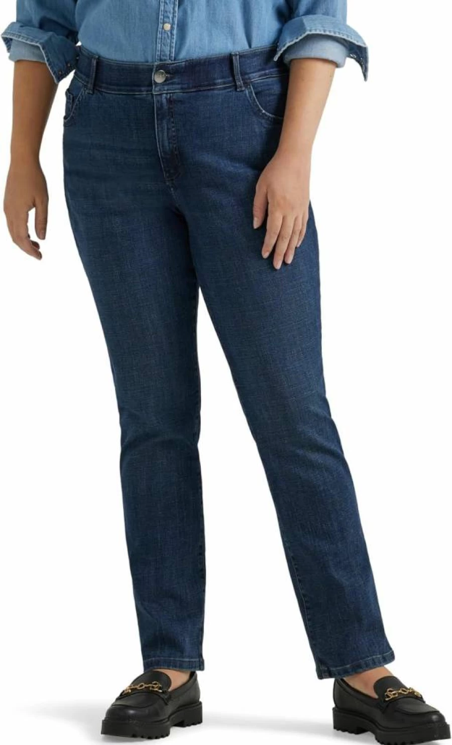 Lee Women's Plus Size Straight Leg Jeans - Ultra Lux Comfort & Flex Motion Fit