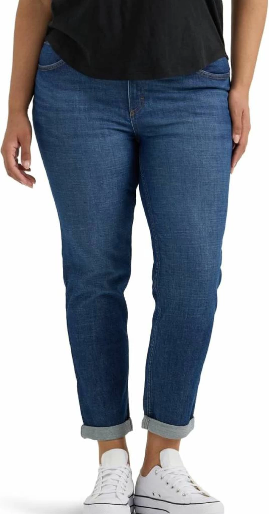 Lee Women's Plus Size Vintage '90s High Waisted Tapered Jeans - Classic Fit Tapered Leg Denim Pants