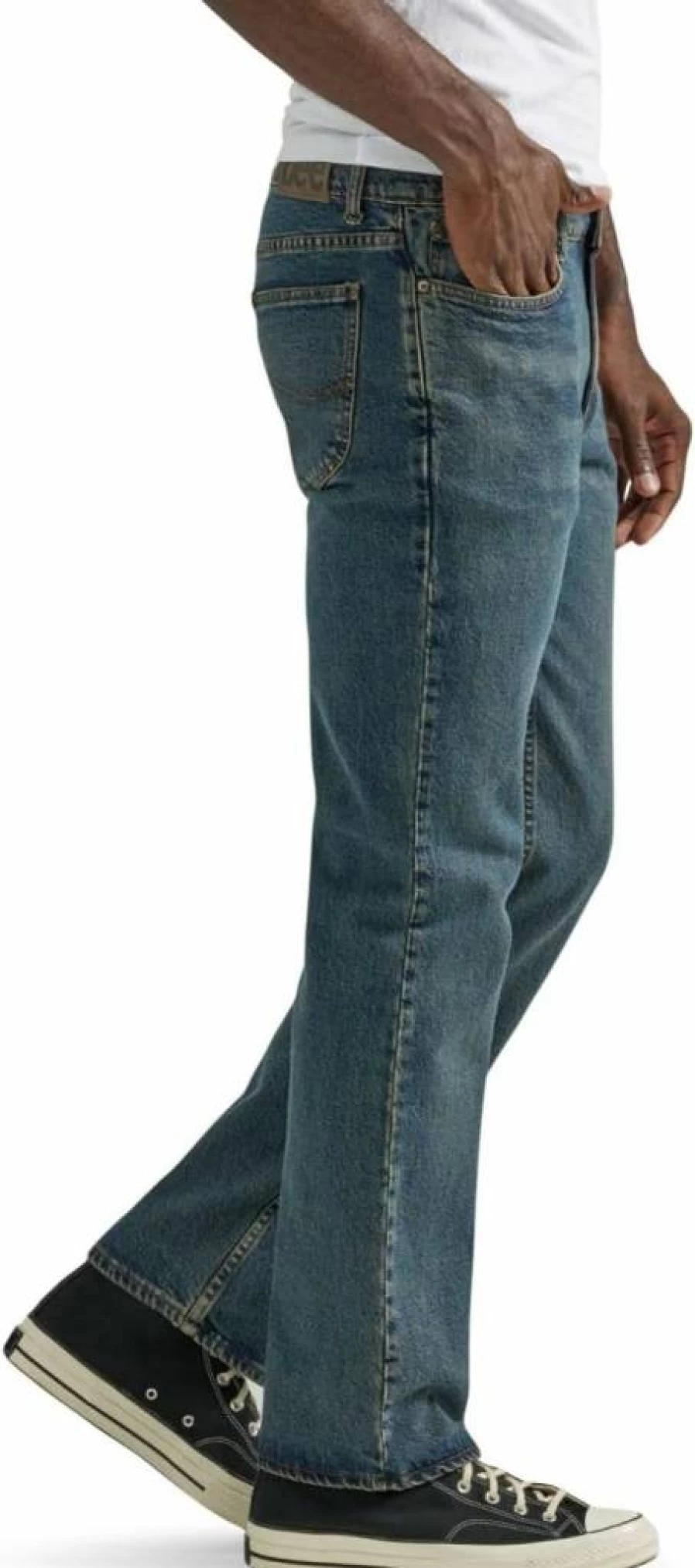 Lee Men's Regular Fit Bootcut Jeans - Classic Denim Pants for Men